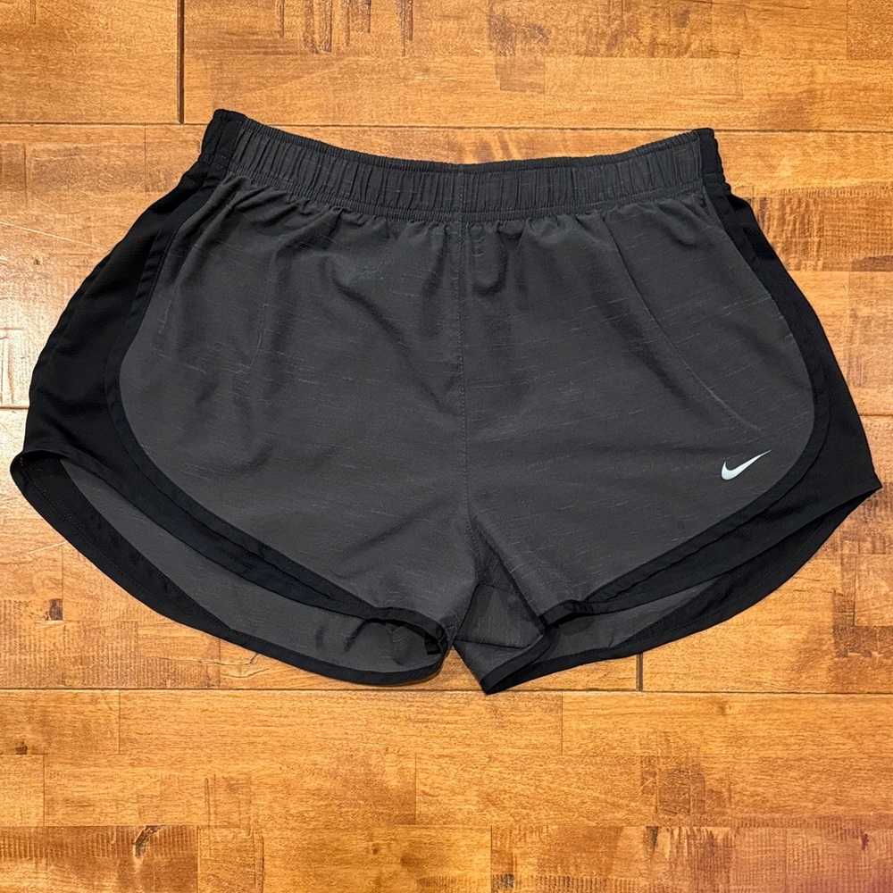 Nike dri-fit Women's Black and Charcoal Athletic Running Shorts